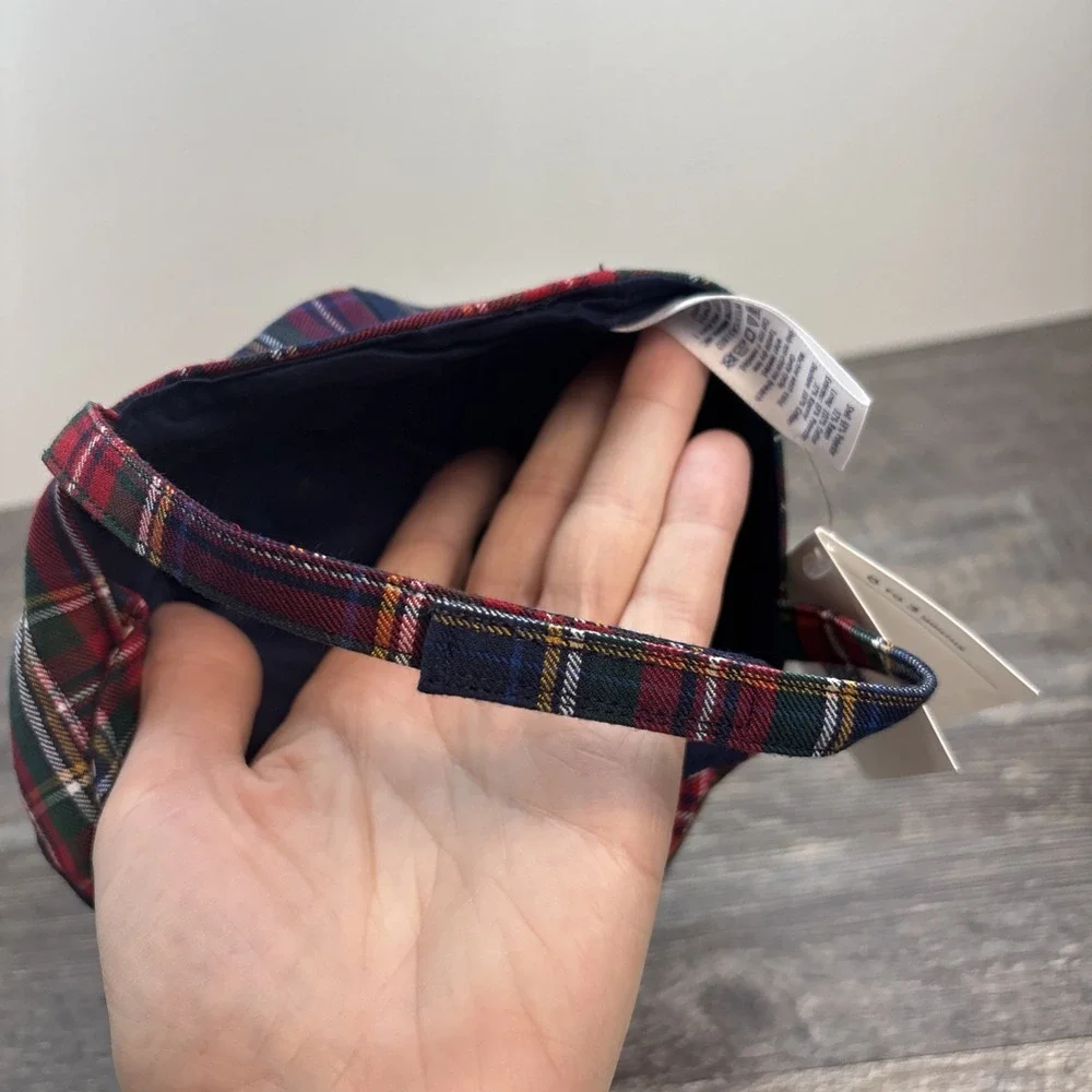 Janie and Jack 0-3 Months Plaid Cap‎ NEW